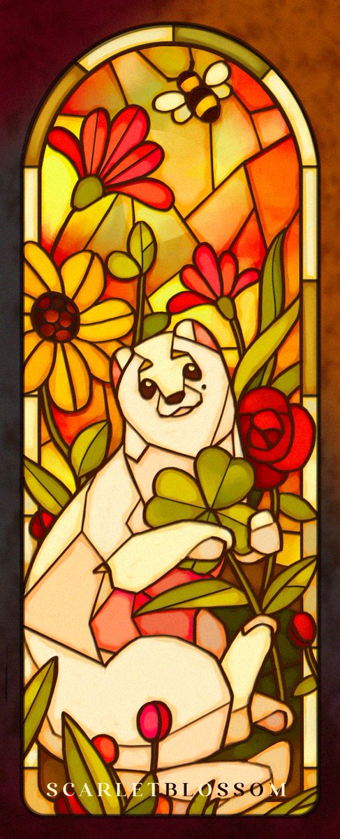 And here is the whole design for the bookmark !