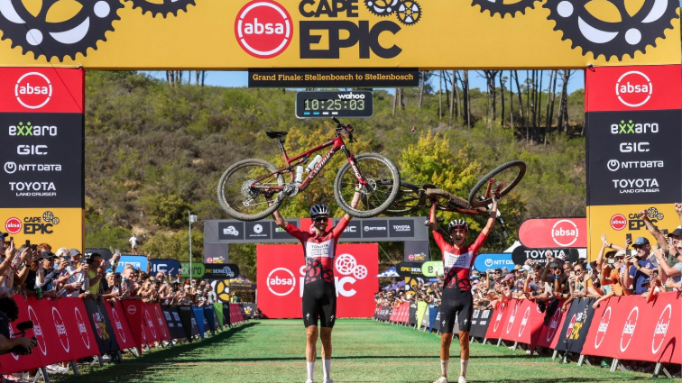 For the first time in 22 years, an all-South African team has won the ABSA Cape Epic mountain bike race. tinyurl.com/3dnmcuw4
