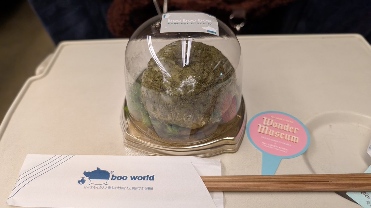 mrsmohiryo's tweet image. 新幹線内でテイクアウト分🍏その⑫
大葉が敷いてあり中は梅ペースト入り

いやー都会だったなぁ大阪🌃✨️
地方に住んでるんだと実感😅

駅の人多すぎてお土産買う気なく、ホームで見た551の袋。買えばよかった。で、あれなんだっけ？肉まん？？

とにかく帰りたくなかった🥹
#WM
#グラングリーン