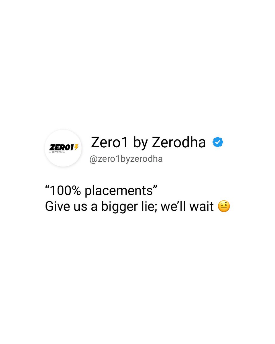 Zero1 by Zerodha tweet media