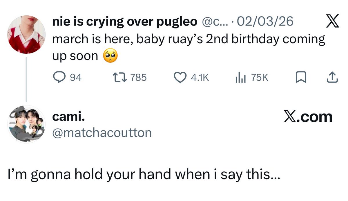 nie is crying over pugleo tweet media