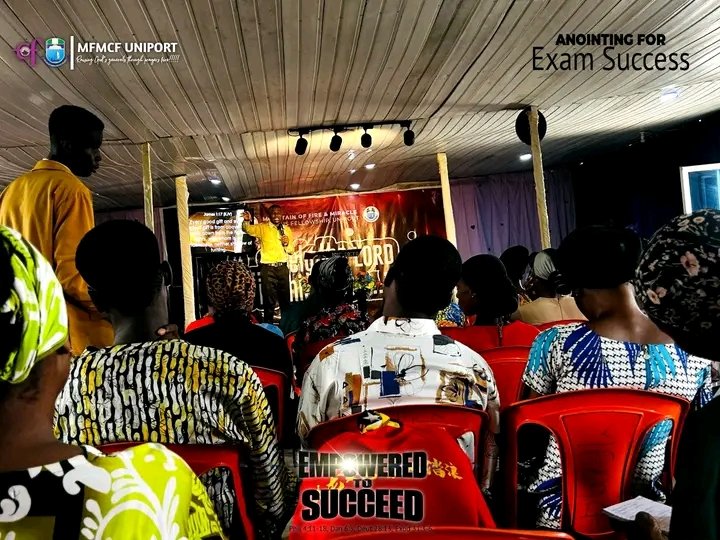 mfmcf_uniport's tweet image. Word session where hearts are aligned and truth is revealed. 📖✨
#wordsession
#examsuccess
#empoweredtosucced 
@JccfUniport  @REAL_DKOLUKOYA  @shadeolukoya @MFMWorldwide 
@mfmintlhqyouth