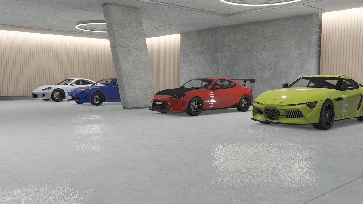 KAMEMUSHI86's tweet image. これといった金の使い道がないので邸宅のクルマを全部MFG仕様に。
ゼッケン付けてぇ...

#MFG #MFゴースト
#GTA5 #GTAV #GTAOnline
#RockstarGames #RockstarEditor