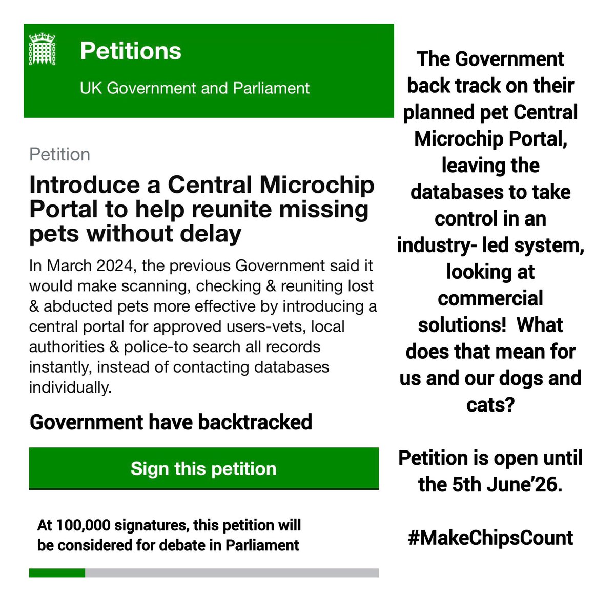 MakeChipsCount to Reunite Pets tweet media