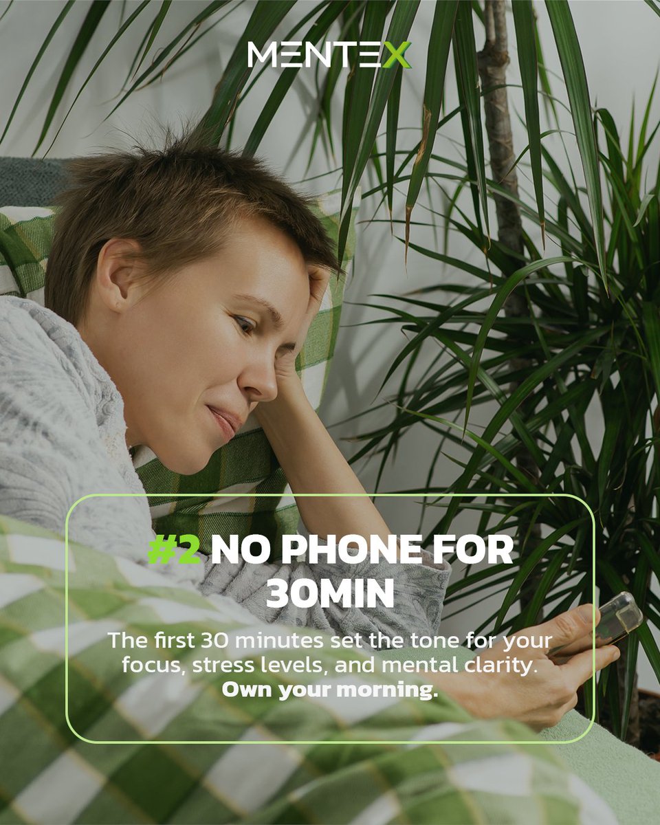 MentexHealth's tweet photo. How you start the morning affects how you perform all day. ⏳

Your morning sets the tone for your energy, focus, and decision-making. Simple, consistent habits make a difference over time. 🚀

Adding Mentex to your routine helps support cognitive performance as you build that consistency. 🧠

DM us or visit https://t.co/ai5MrhwGOs. ✨

#morningroutine #highperformancehabits #cognitiveperformance #focusdaily #mentexhealth