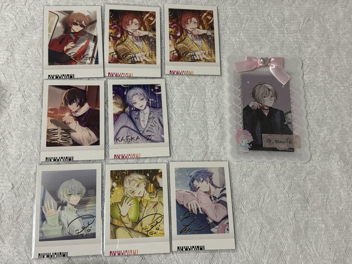 【交換】18TRIP エイトリ ぱしゃこれ
(譲)
N￤可不可 雪風 礼光 あく太 季肋 來人 幾成 太緒 糖衣 琉衣 夜鷹 ※枚数画像参照
箔￤練牙 可不可 季肋 糖衣 子タろ
(求)
N￤潮
箔￤潮＞子タろ(後)

都内手渡し、郵送可
郵送はN2枚～、箔は1枚〜◎
まとめて優先。前⇄後は要相談△
お気軽にお声がけ下さい