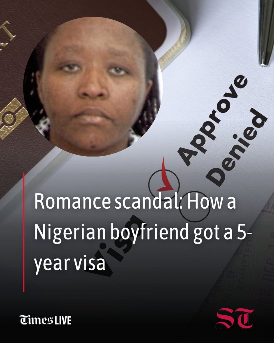 TimesLIVE's tweet photo. A home affairs official stationed at the high commission in Abuja, is accused of facilitating a five-year business visa for her boyfriend on the basis of fraudulent documents.

Read more: https://t.co/5HflX7Jpoq https://t.co/uE2EzVJhw9