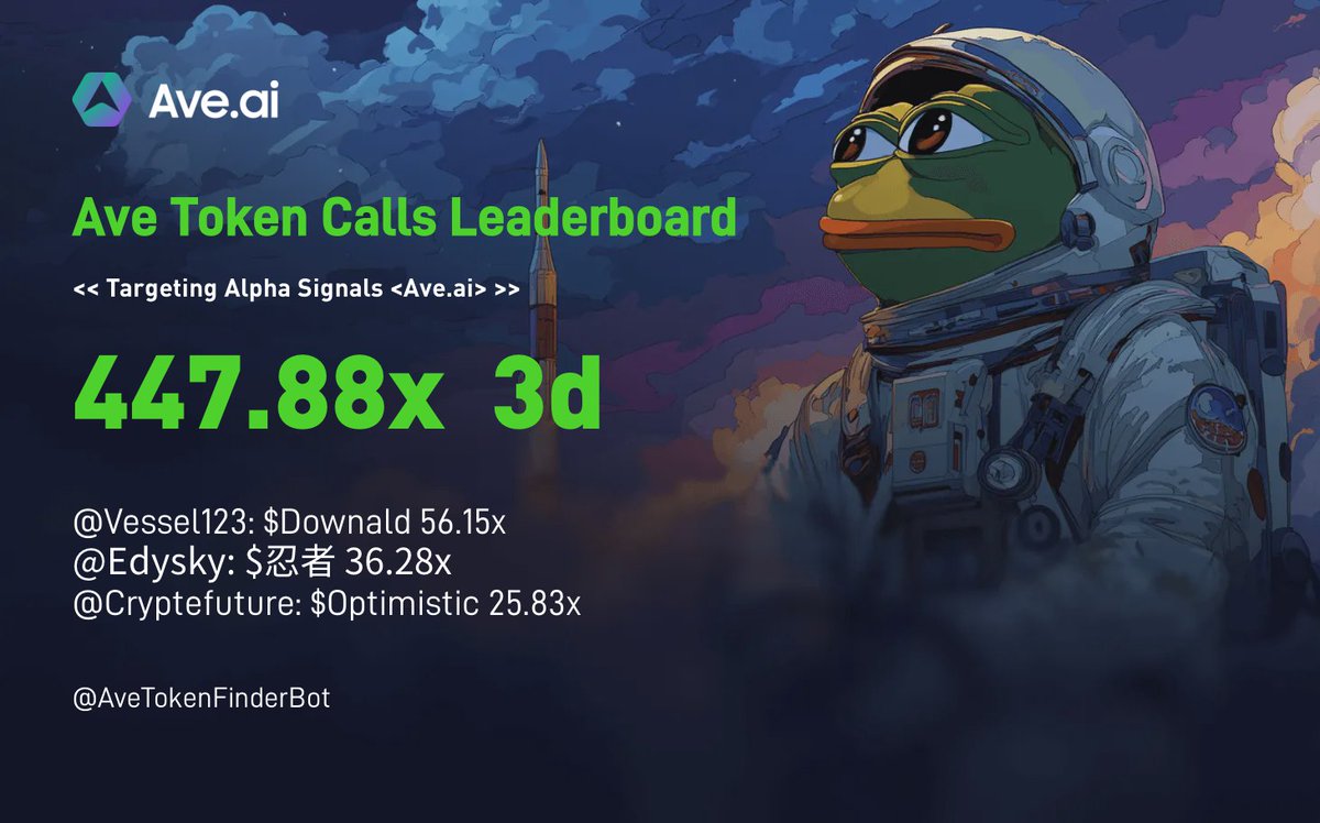 AveaiGlobal's tweet image. 🚀Ave PNL Challenge Week 3 has begun!! -- Join and get your SOL rewards! 
⬇️⬇️
TG👉t.me/+sRUeT37k330zN…

✅Rules Announcement:  
1️⃣Drop CAs and its narrative in the TG group
👉 

Use "/pnl + CA" to show out the PNL of tokens

2️⃣Encourage Discussions