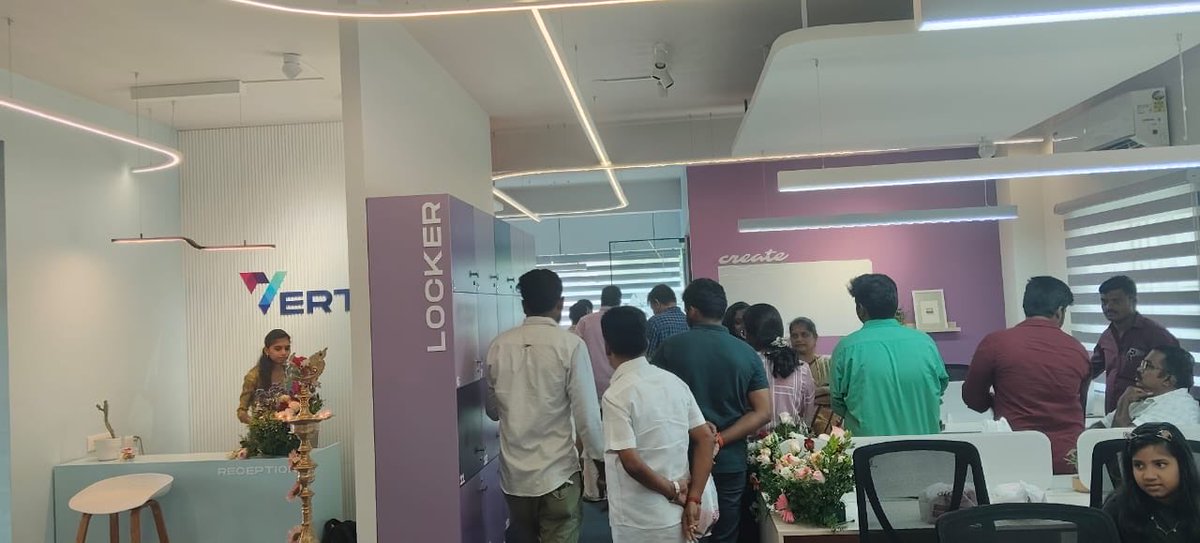 Updatestrichy2's tweet image. VERTEX an Urban Workstudio a Modern Coworking space opened Today in Thillainagar 👏 a 3 floor office space coming up and 1 Floor opened and two more floors works in Progress More pics ref 👇#Trichy #officespace