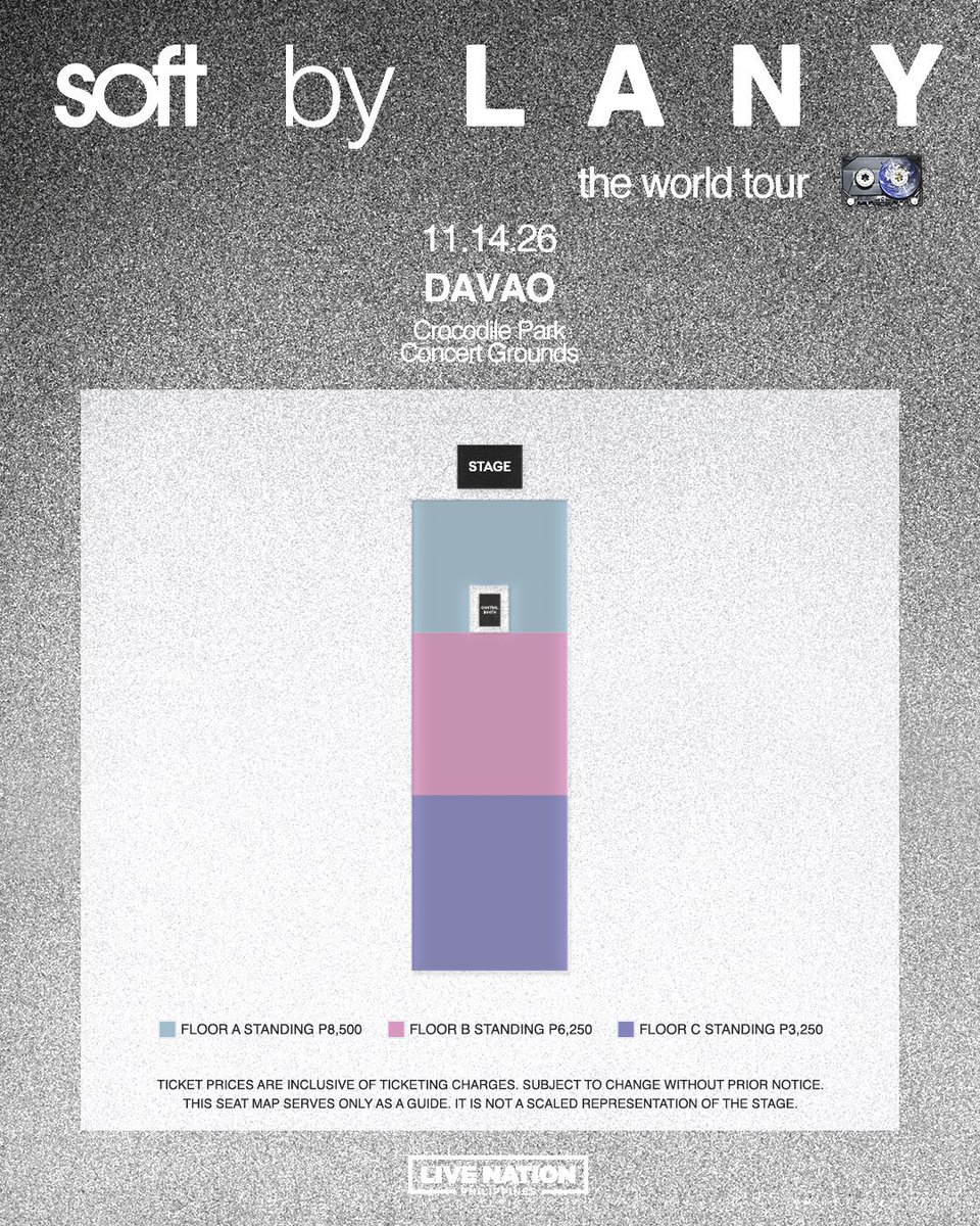 LANY: soft world tour in the Philippines ✨

📅 Nov. 6, 8 &amp; 14, 2026
📍 Philippines

■ TICKETING ASSISTANCE
✅ Ticket under your own account
✅ Ideal for VIPs
✅ Fast &amp; hassle-free

■ FOR PROOFS
✅ tinyurl.com/JieunProofs

#LANYinManila #LANYinCebu #LANYinDavao #softworldtourPH