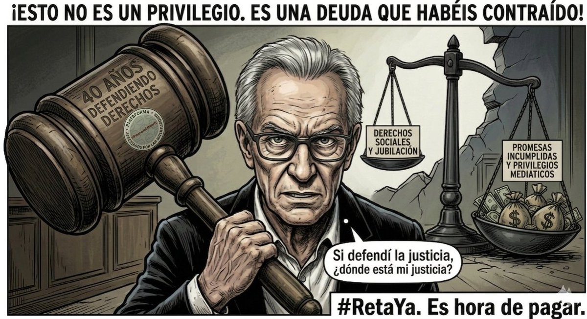 Estamos cansados de falsas promesas. Miles de abogados y profesionales estamos atrapados por las mutualidades. Es el momento de la verdad: necesitamos que se escuche nuestra voz. ¡Súmate!
#Pasarela1x1alRetaparatodos