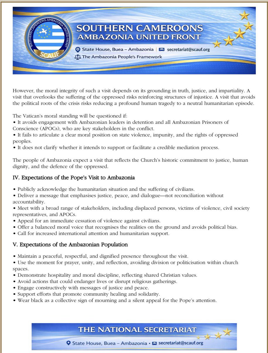Southern Cameroons Ambazonia United Front-SCAUF tweet media