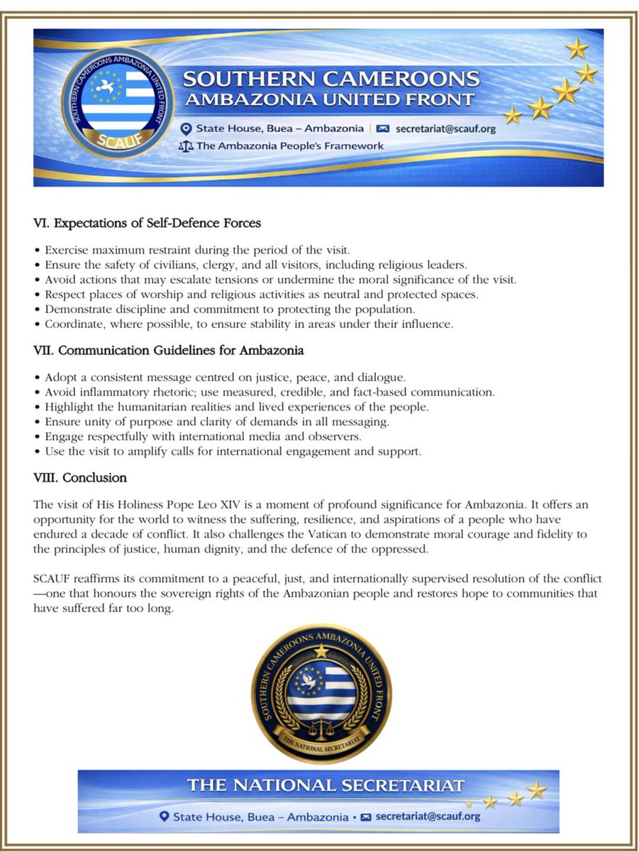 Southern Cameroons Ambazonia United Front-SCAUF tweet media