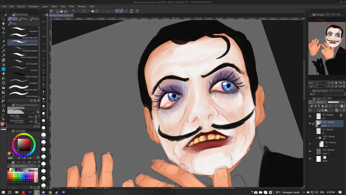 cakbanedraws's tweet photo. WIP Sander Cohen
#Bioshock #SanderCohen https://t.co/QNjWnQIuOw