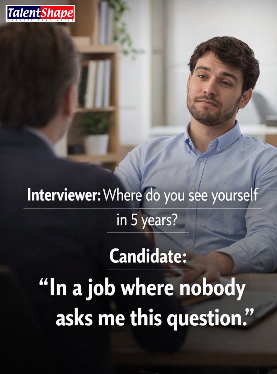 TalentShape_in's tweet photo. Some questions never change. 😄

#Hiring #InterviewHumor #WorkLife #CorporateLife https://t.co/9rLMRNMA3R