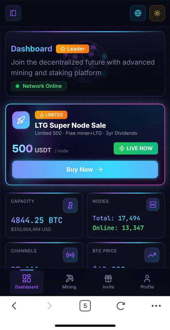 LTG_Network's tweet photo. ⚡️LTG Super Node Flash Sale - Phase 1 Sold Out in 10 Minutes 
Benefits: $100 worth of LTG (tradeable anytime) One free Lightning Box (unactivated) 3% commission on technical service fees (permanently weighted) 100% commission on withdrawal fees (permanent) 
Stay tuned for Phase 2 https://t.co/NPiCrSfWIb