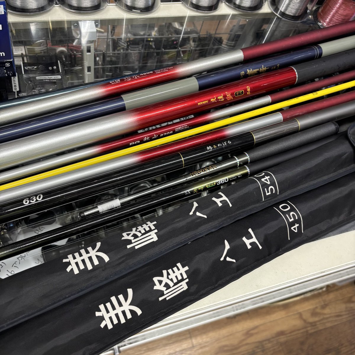 鯵メバル用のべ竿、中古渓流竿や入門用のべ竿多数入荷しました！#釣具 