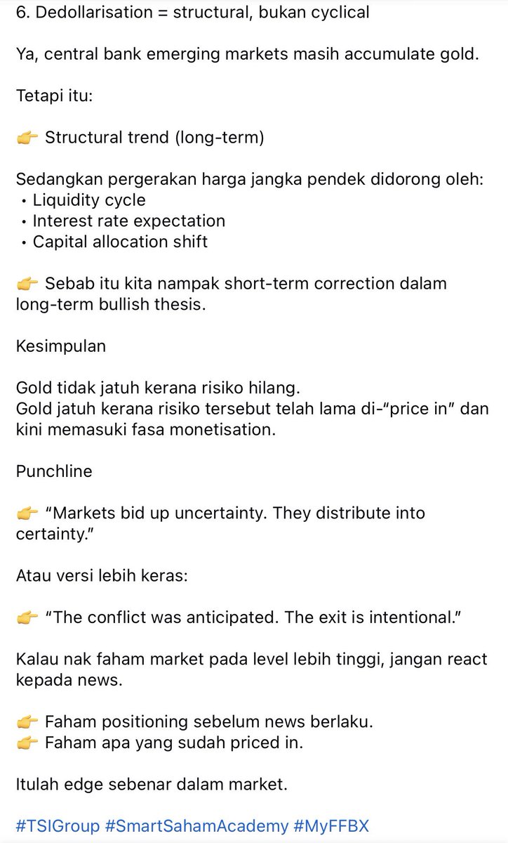 kewangangraduan's tweet photo. Kenapa EMAS jatuh walaupun tengah perang? https://t.co/7N1mv9ijQd