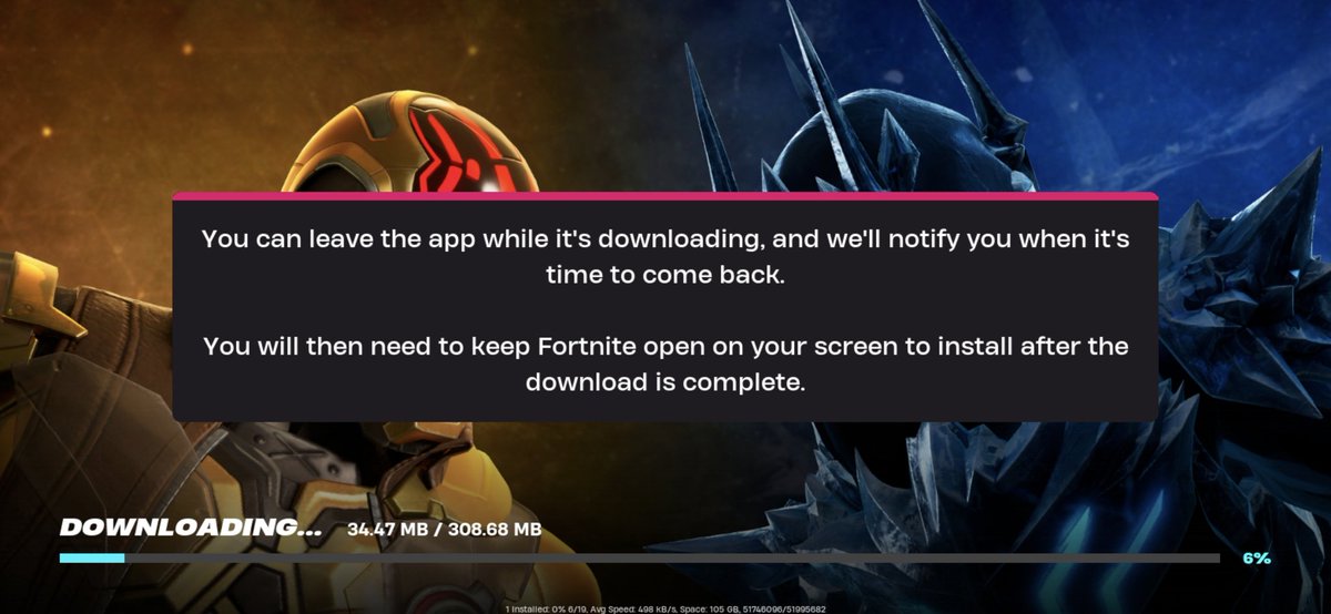 A new #Fortnite #update is now available to download and install on the #EpicGames mobile app.
Update size: 308.68MB