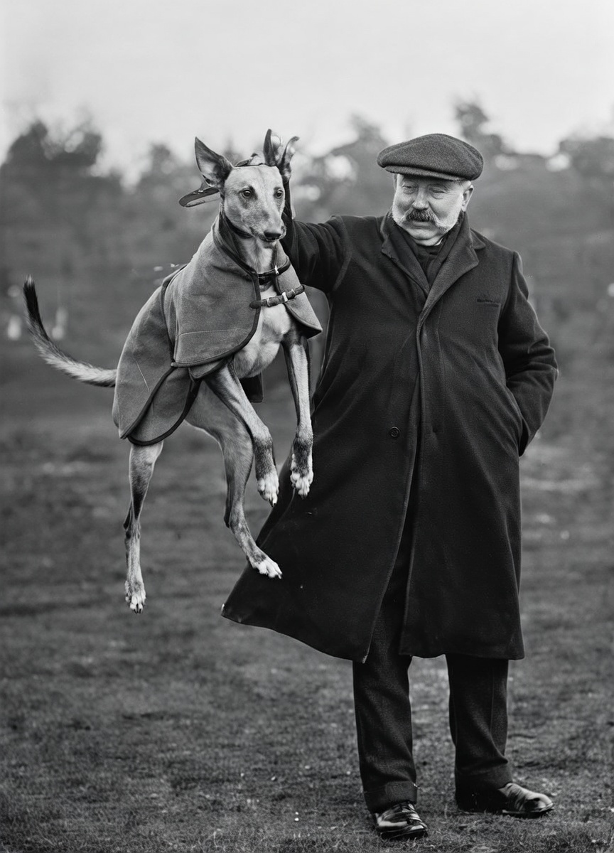 BlanningCharlie's tweet photo. There it goes! Hockwold coursing 1916. Full story click https://t.co/IYkHC7m6an #greyhounds #coursing #waterloocup https://t.co/qj4V9fsUf7