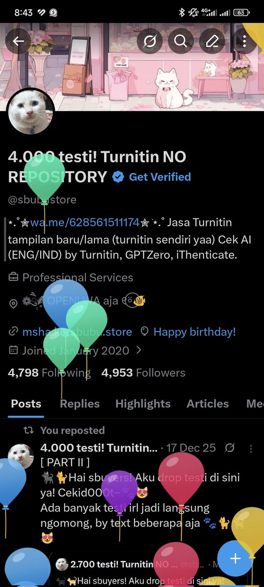 4.000 testi! Turnitin NO REPOSITORY tweet media