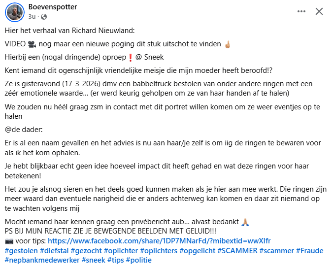 Oude vrouw beroofd dmv babbeltruc in Sneek