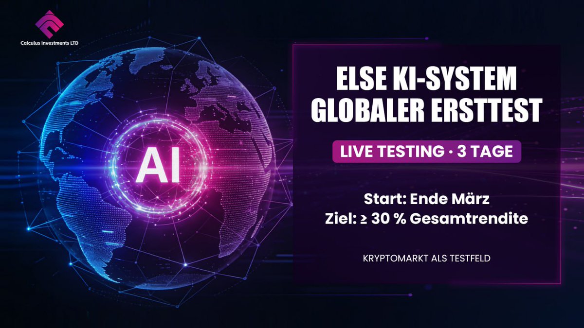 Calculus_Invest's tweet photo. 🚀 ELSE AI global test starts late March!
🌐 3-day live testing focused on system performance 📊
🎯 Participants get priority access to future projects

#ELSE #AITesting #GlobalLaunch #Fintech #Innovation https://t.co/SfRBZhs3NL