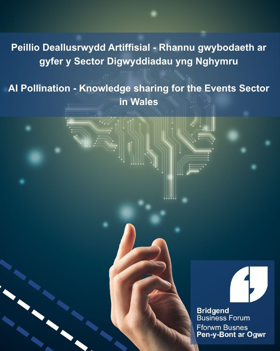 📝 Digwyddiad ar y Gweill

◾ Peillio Deallusrwydd Artiffisial - Rhannu gwybodaeth ar gyfer y Sector Digwyddiadau yng Nghymru

📆 Dydd Mawrth 24 Mawrth 
⏰ 2.00pm – 4.00pm
📌 Ar-lein drwy Microsoft Teams

Cofrestrwch yma 🔗 ticketsource.co.uk/cardiffacuk/t-…