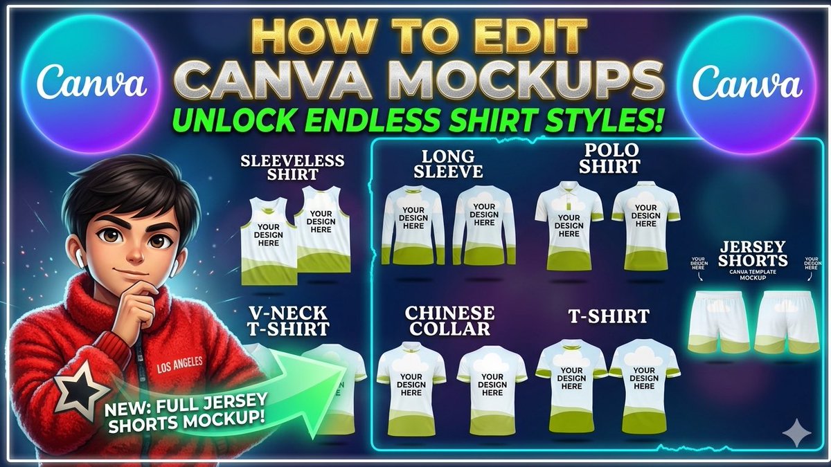 marckinetic's tweet image. How to Edit Canva Mockup Shirt Templates! 👕

Hey amazing clients! 🙌 Step-by-step guide to edit &amp;amp; use your Canva mockups for clean, professional results every time.

🎥 Watch here: youtube.com/shorts/1WggECJ…

#CanvaMockup #TShirtDesign #CanvaTutorial #MockupShirt #BeginnerFriendly