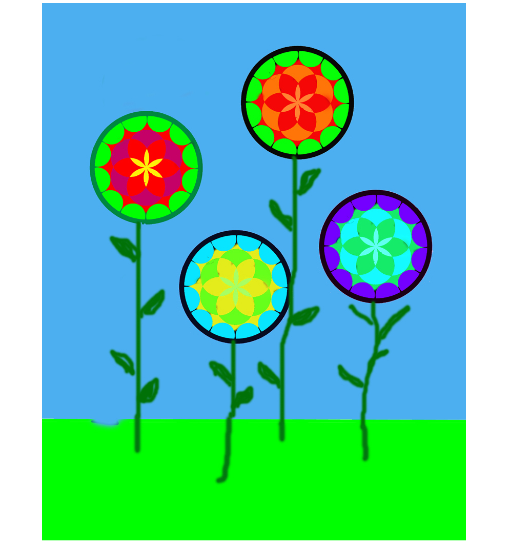 jdeniere's tweet photo. PRINTEMPS EN GEOMETRIE
Faites plusieurs fois le dessin n°35 du tome 1 de "la Géométrie pour le Plaisir".Coloriez les de diverses couleurs. Collez-les sur une grande feuille de canson bleu sur laquelle vous collez un morceau de canson vert. Dessinez  des tiges et des feuilles https://t.co/fP7TVtT41d