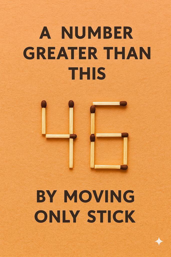 churchillok's tweet photo. Find the highest number greater than the below number by moving only one stick and placing it in another place https://t.co/C5THZ2g5xB