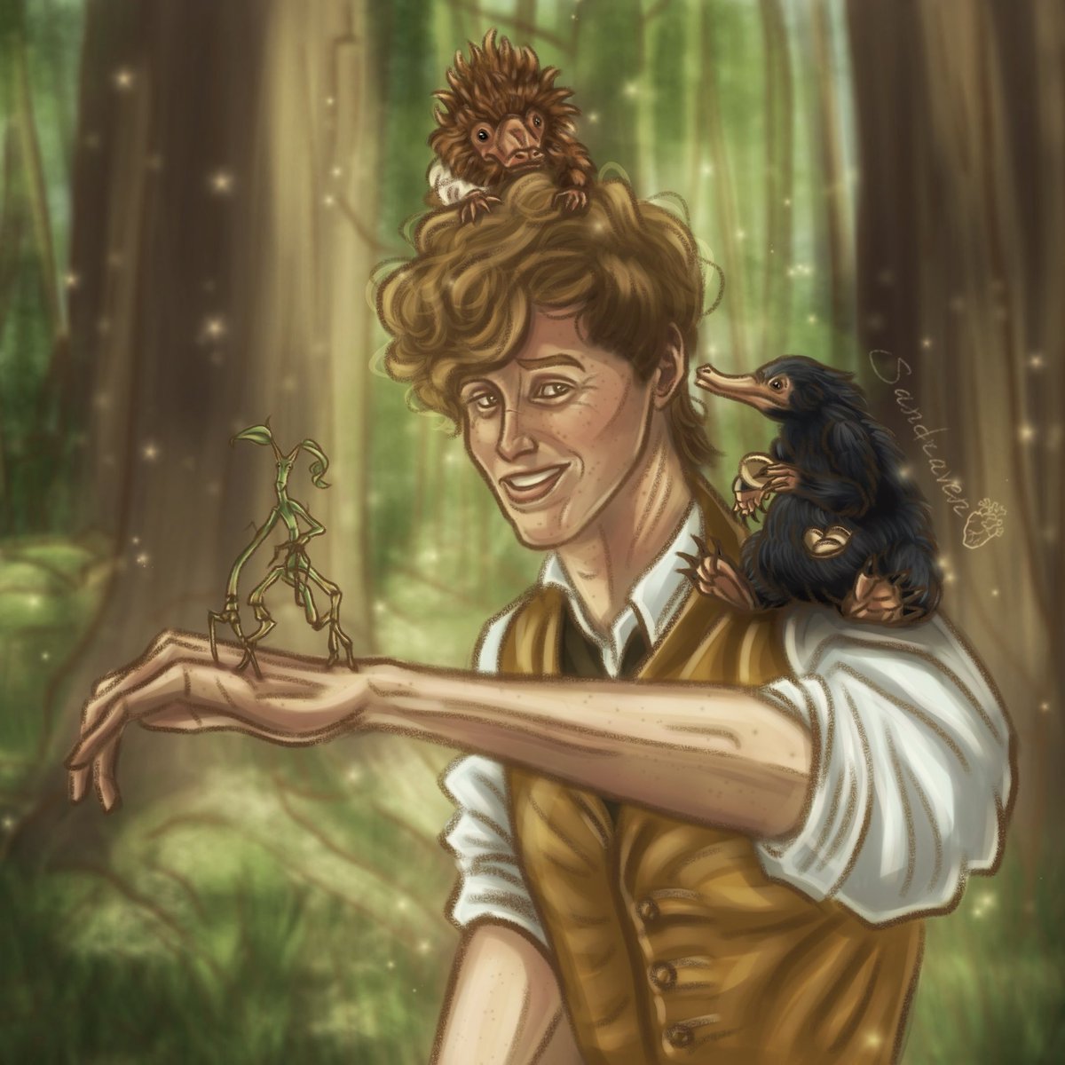 sandraven_art's tweet photo. #harrypotter #art #fantasticbeasts #newtscamander https://t.co/XudhlU4mY2