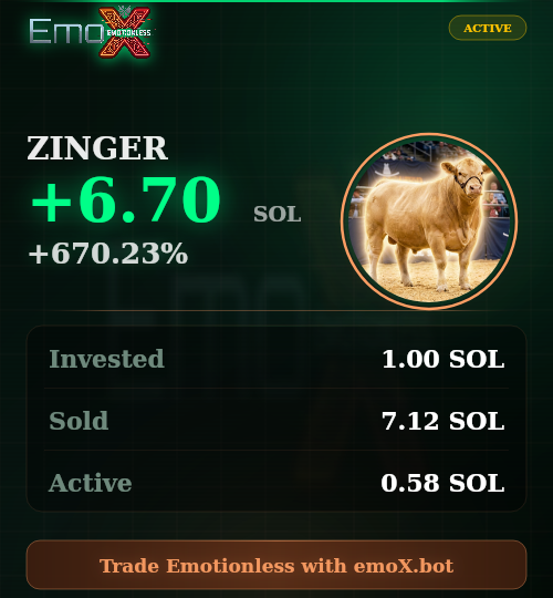 $zinger - still holding my moonbag. LFG this thing will go up again

3Y183y278H7YArzoNJAQX5Xtg89ay5MgukYjdDgYpump