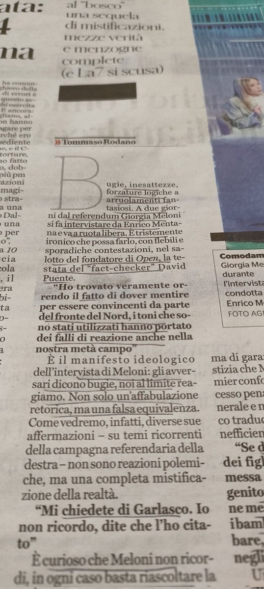 unoenessunoe's tweet image. Le bugie di #Meloni di fronte ai fact checker #Mentana e #Puente (eh ma #Gratteri..) @tommasorodano