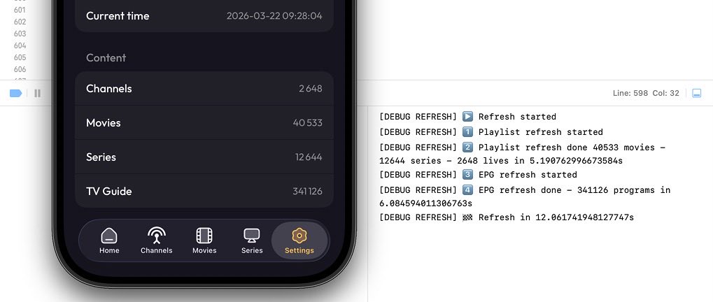 swiptvapp's tweet photo. A bit over 10 seconds ⚡

That’s the time it takes to refresh a full playlist on Swiptv.

And yes, that includes:
📺 2,648 channels
🎬 40,533 movies
🍿 12,644 series
📖 341,126 programs

All processed in the background. No blocking.

What do you think? 👇
https://t.co/RUOPhEF26S

#iptv #iosdev #swiftui #apple #streaming
