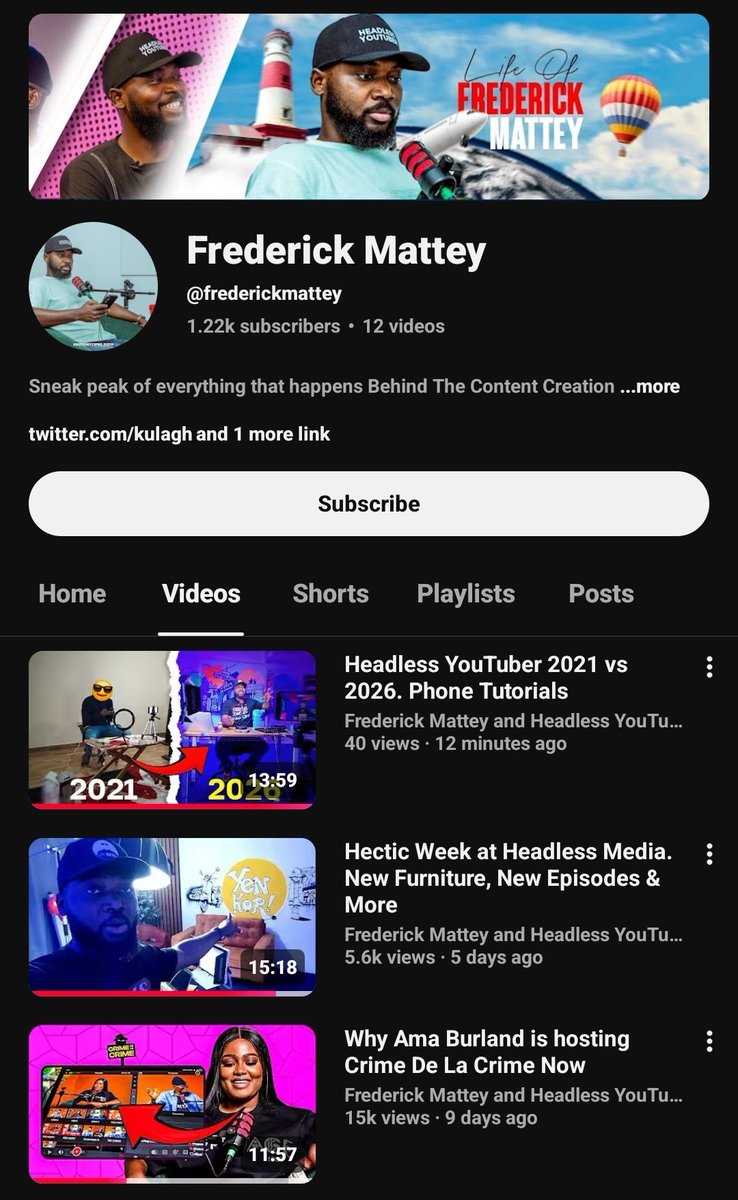 Headless YouTuber tweet media