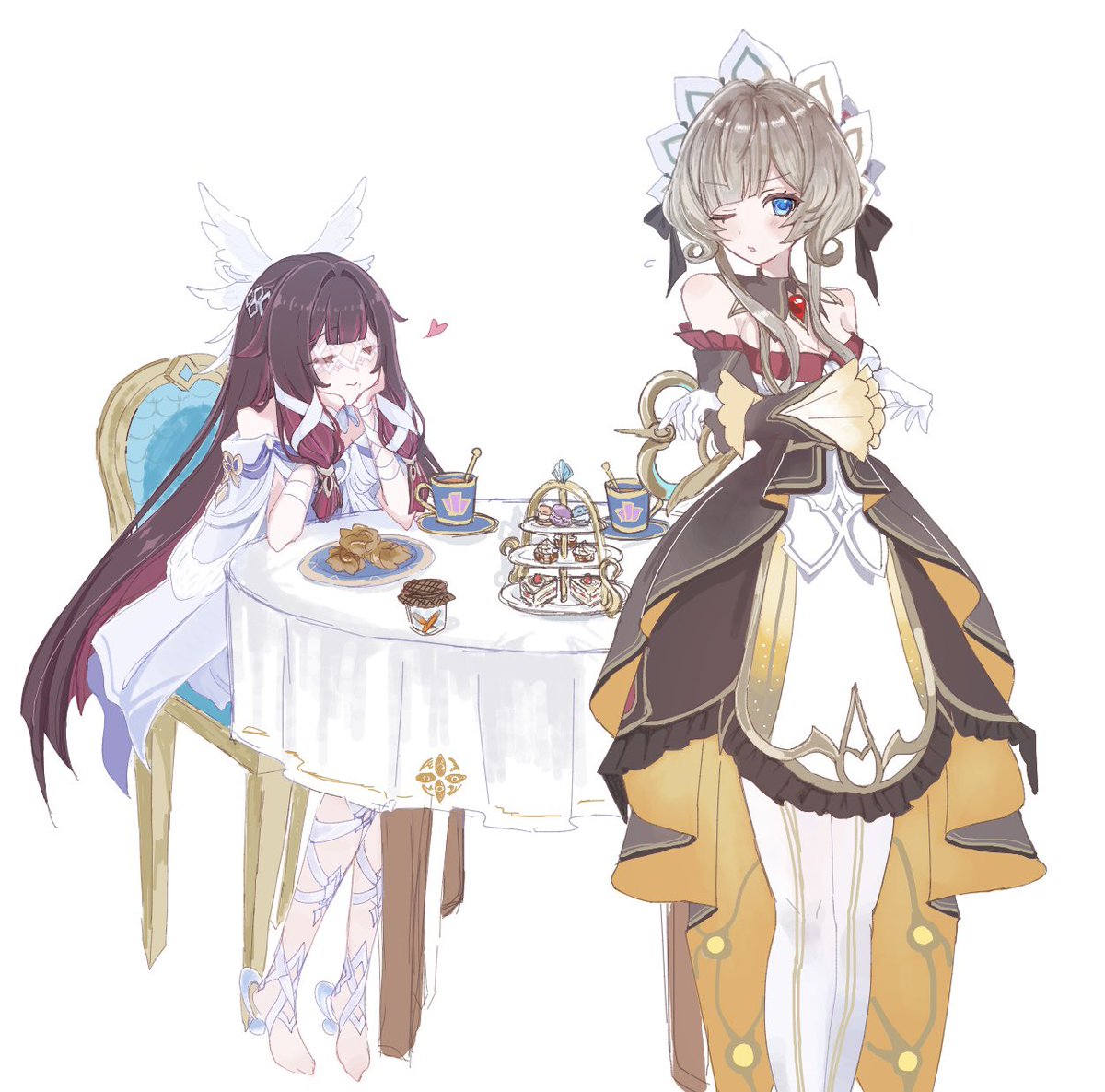 絵🍵合作した〜！
コロサンお茶会幻覚🎶