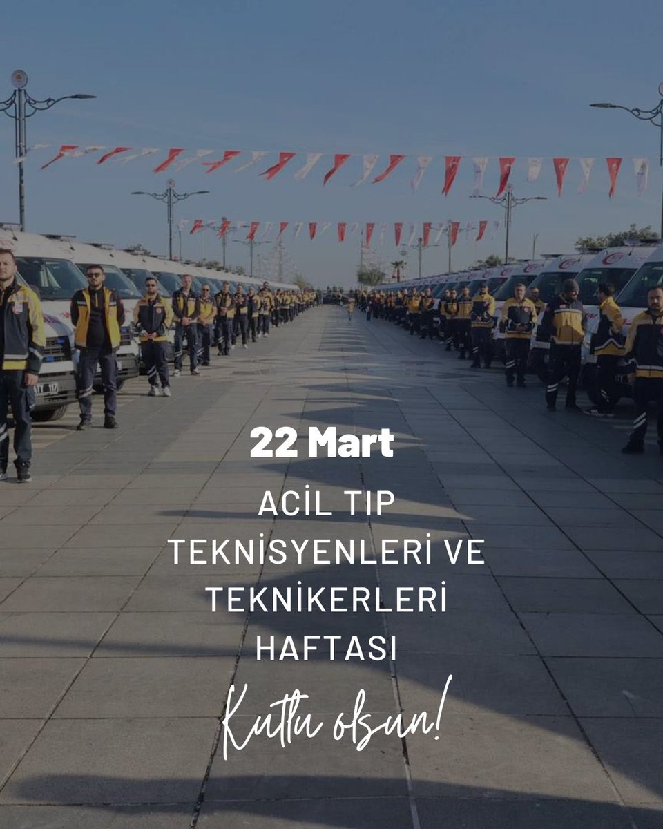 Acil Tıp Teknisyenlerimizin ve Paramediklerimizin 22 Mart Acil Tıp Teknisyenleri ve Teknikerleri Günü kutlu olsun; emekleri ve özverileri için minnettarız.