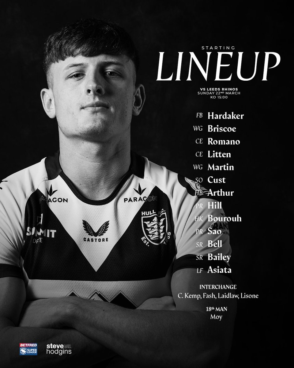 hullfcofficial's tweet photo. Our 17 to face the Rhinos is locked in 📋🔒

Read 👉 https://t.co/G6HaA2ZwdE

⚫️⚪️ #COYH | https://t.co/cxzK1xFbBf https://t.co/SGWNaUnZG7