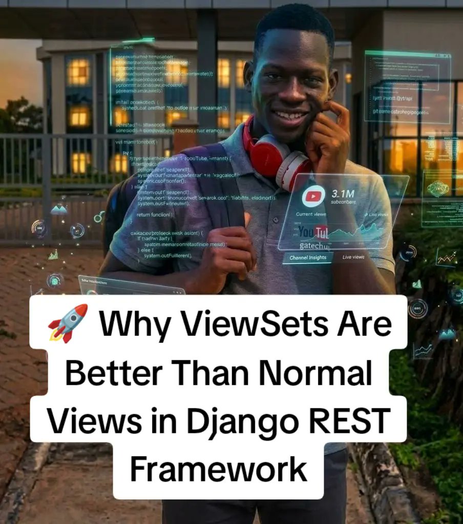 sangatechug's tweet photo. 🚀 ViewSets vs Normal Views in Django REST
Why I prefer ViewSets 👇
✔ Less code
✔ Built-in CRUD
✔ Auto URLs (routers 🔥)
✔ Cleaner structure
✔ Faster dev
Stop repeating logic. Work smarter 💡
#Django #Python #WebDev #APIs #100DaysOfCode https://t.co/TOQa6x1r5C