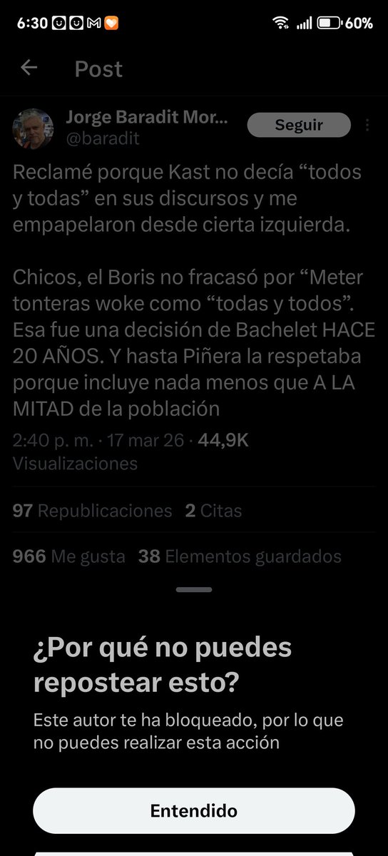 aleli___'s tweet photo. Y aquí está el pluri @baradit solo no estuve de acuerdo, sin insultos.
Les carga la censura, hacen gárgaras con la libertad de expresión, pero siempre si se es de su rebaño, sino, es válida la cancelación. https://t.co/i19KCVUqQo