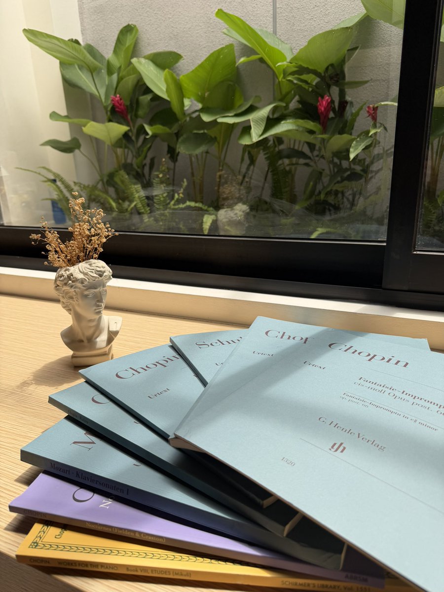 wararawr's tweet photo. Berasa anak piano conservatory dengan koleksi buku Urtextnya. Entah kapan dapet waktu buat mainin ini semua 🫣 https://t.co/DVlD1NaT2A