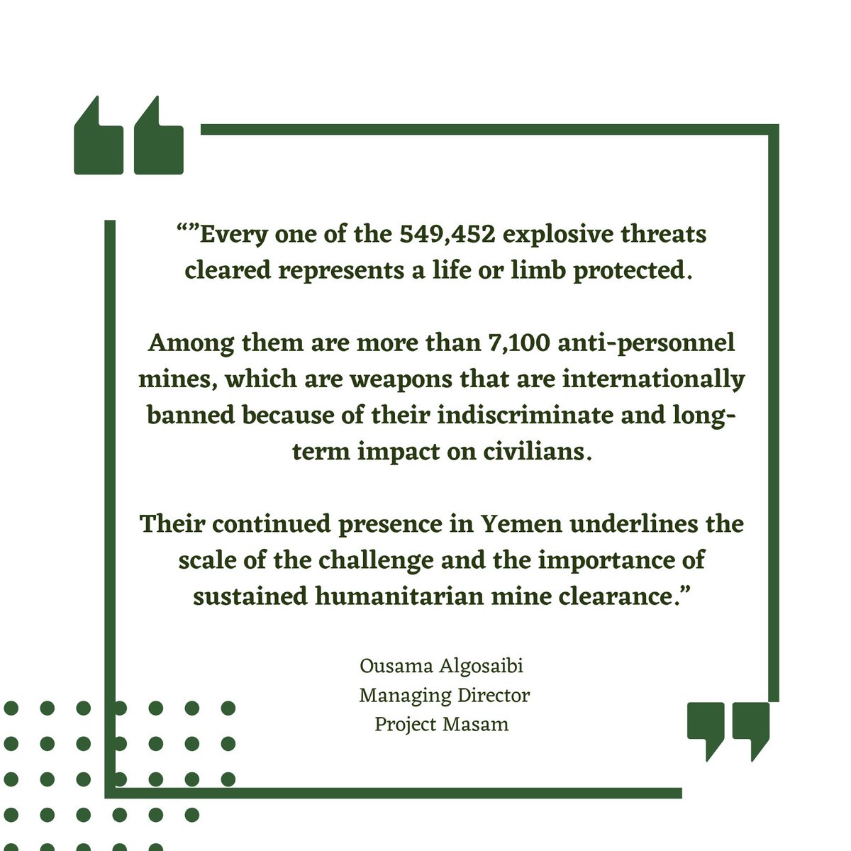 Masam Landmine Clearance Project - Yemen tweet media