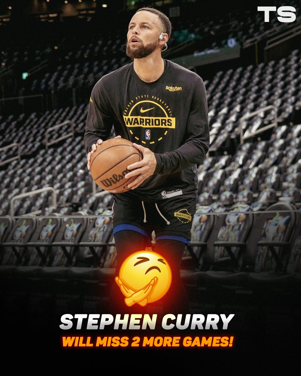 Theshotbb's tweet photo. ⚠️Stephen Curry will miss two more games!

Chef won’t play in the team’s next two games, but the Warriors plan to get him back into contact practices in the coming days.

Curry has been out since January 30 with a lingering right knee issue, missing the last 20 games. https://t.co/Swx9sPl2eg