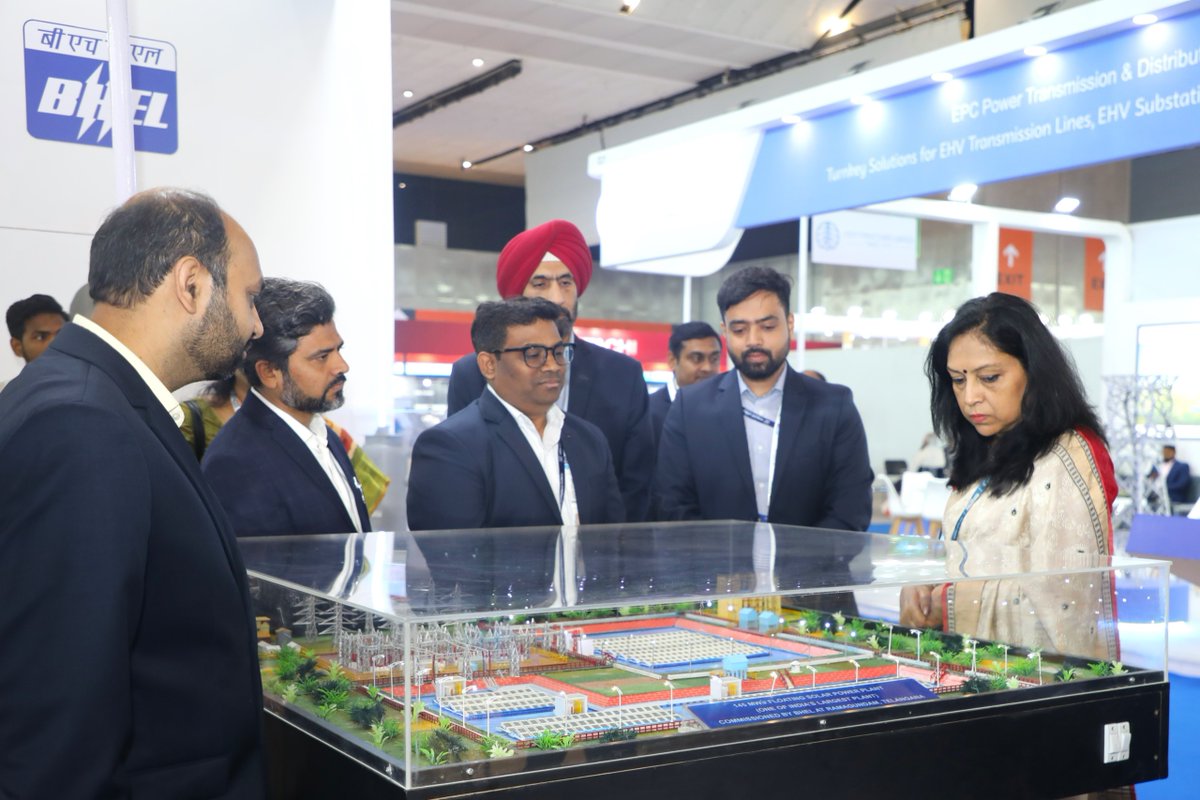 BHEL_India's tweet photo. Ms. Bani Varma, Director (Industrial Systems & Products) visited BHEL’s Pavilion on Day 3 at Bharat Electricity Summit 2026, Yashobhoomi. She also addressed participants at Women in Electricity Session at the event.

#BHEL #aatmanirbharbharat #viksitbharat 

@mhi_goi @BharatESummit