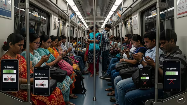 CNBC_Awaaz's tweet image. Mobile Network: अंडरग्राउंड मेट्रो में जीरो सिग्नल! मोबाइल नेटवर्क पूरी तरह ठप, मेट्रो प्रशासन की बड़ी लापरवाही hindi.cnbctv18.com/auto/mumbai-me… 
#metro #nosignal #mumbaimetro #hindinews