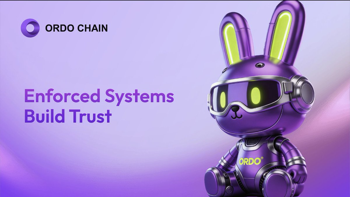 ordo_chain's tweet photo. Be honest —
Do you trust systems more
when:
They explain the rules
or
Do they enforce them?
#ORDO #Discussion https://t.co/uNXXzFol61
