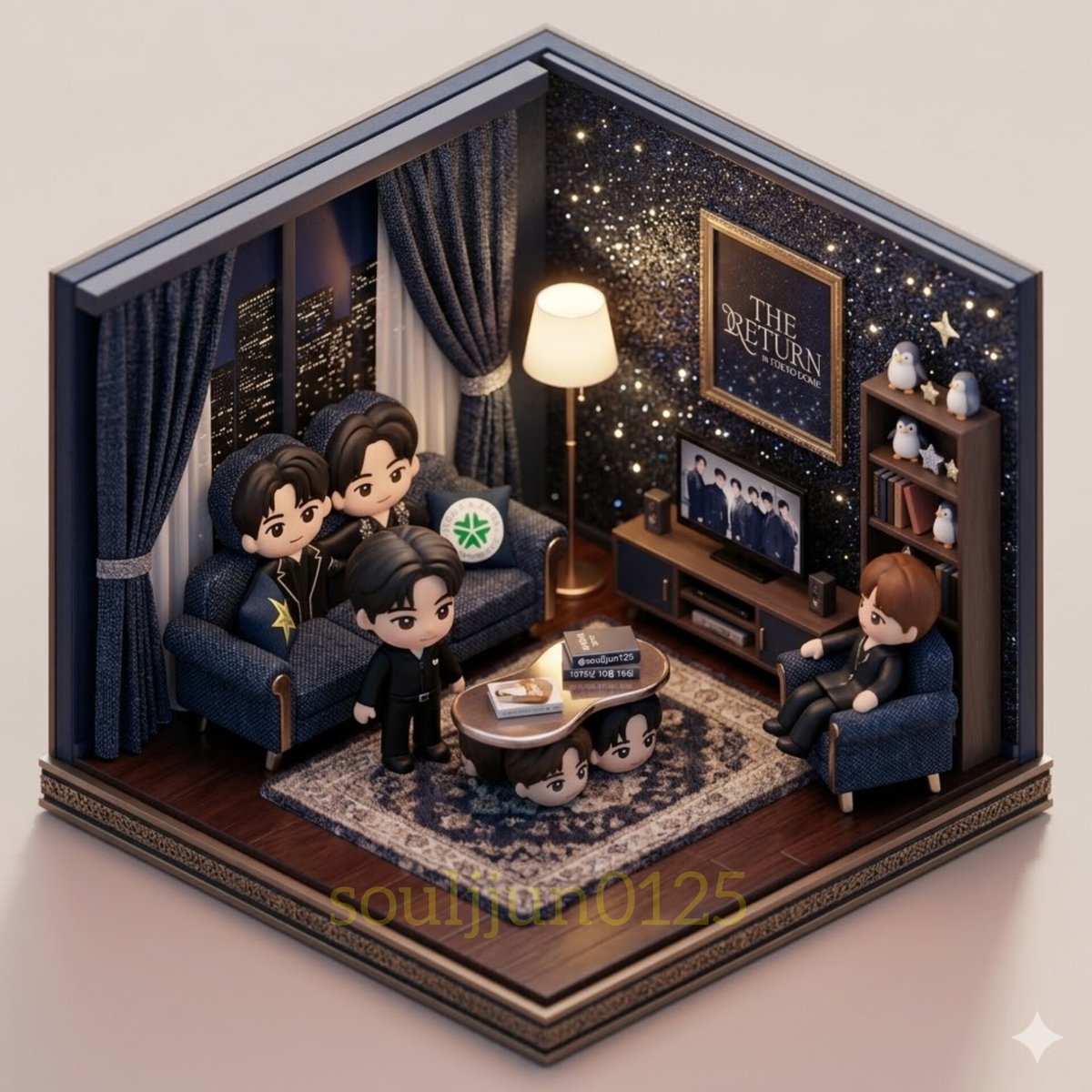 내방엔 온통  준호💛 준호💛💛🐧
지금 내 머리속과 같다😝