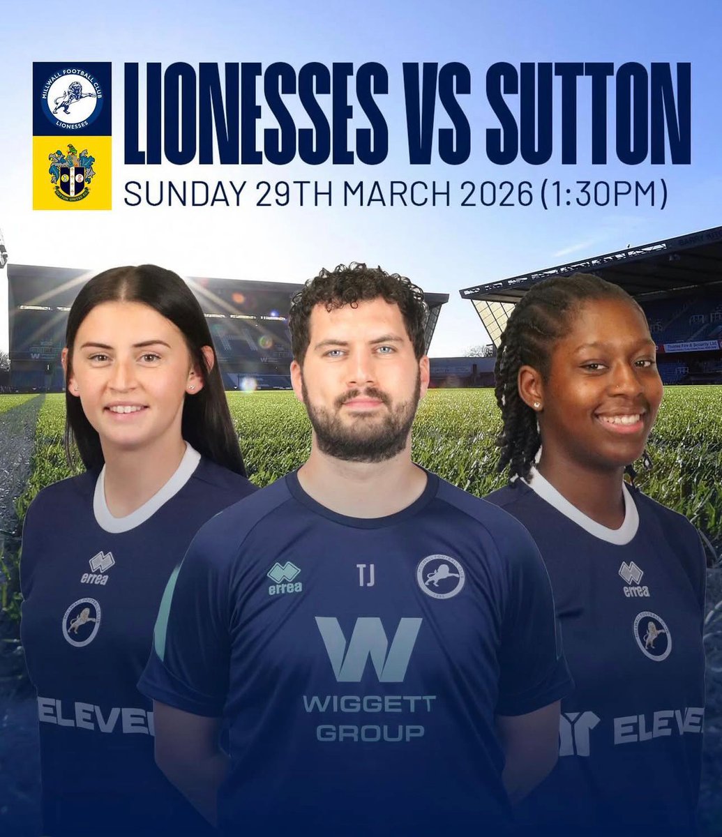 TheMillwallFans's tweet image. A week today....Sunday 29 March at The Den

🦁 Junior Lion Fun Day from 11am
⚽️ Millwall Lionesses at home to Sutton at 1.30pm
👏 time with friends and family

@millwall_lfc @millwallfc 
#theden #funday #Sunday #millwalllionesses