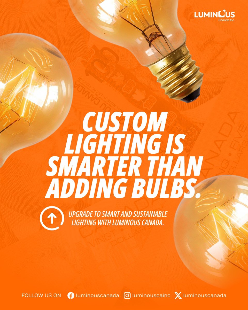 LuminousCanada's tweet image. Custom lighting isn’t about more bulbs—it’s about scalable, efficient systems.

Luminous Canada Inc. delivers smart, subscription-based lighting for modern property management.

#SmartLighting #PropTech #Sustainability